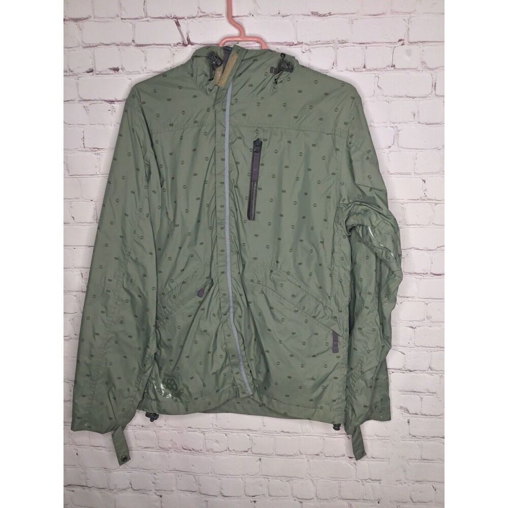 686 Womens Size Small  Full Zip   Jacket Windbreaker Raincoat Olive Green‎ - Picture 4 of 11